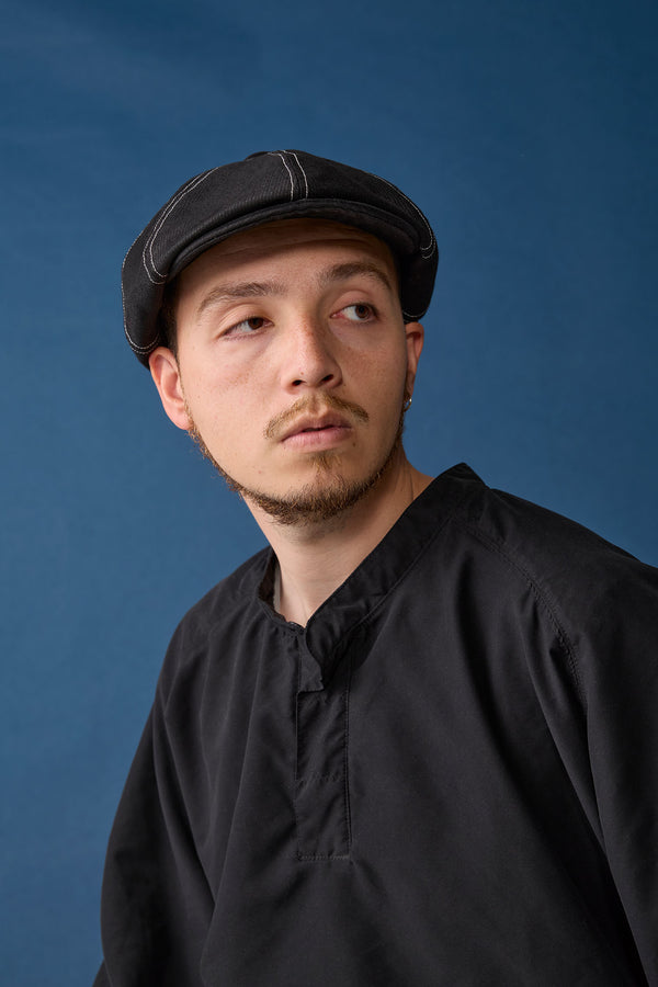 575DP CASQUETTE/ DECK PIQUE / BLACK(WHITE STITCH)