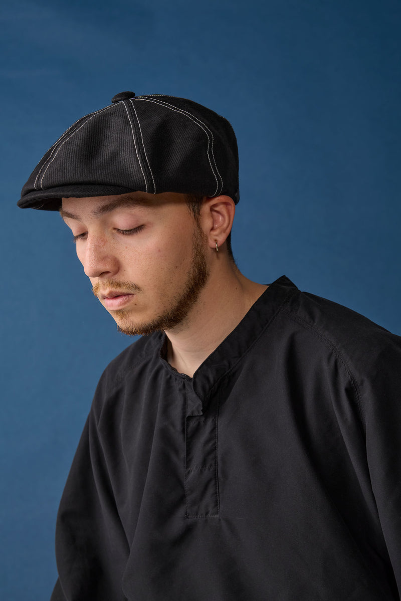 575DP CASQUETTE/ DECK PIQUE / BLACK(WHITE STITCH)