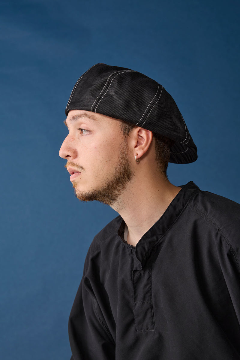 575DP CASQUETTE/ DECK PIQUE / BLACK(WHITE STITCH)
