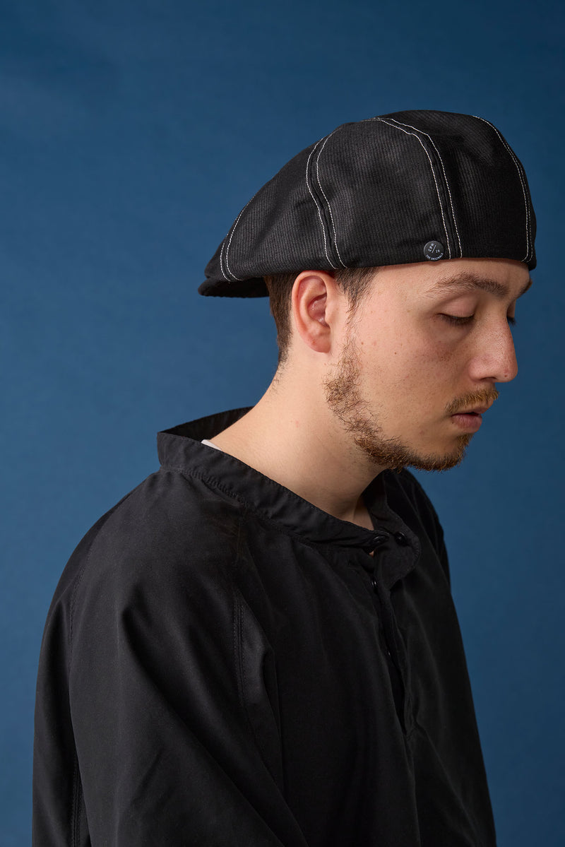 575DP CASQUETTE/ DECK PIQUE / BLACK(WHITE STITCH)