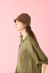 KNIT CAP / FLARED BRIM / BROWN