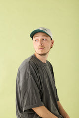 6 PANEL CAP / TWO TONE / GREEN & IVORY