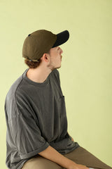 DEEP 6 PANEL CAP / DOT AIR / OLIVE & BLACK