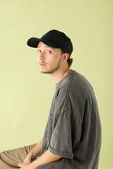 6 JET CAP / LINEN & POLY / BLACK