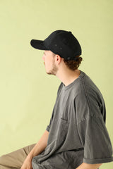 6 JET CAP / LINEN & POLY / BLACK