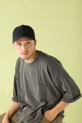 6 JET CAP / LINEN & POLY / BLACK