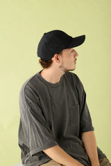 6 JET CAP / LINEN & POLY / BLACK