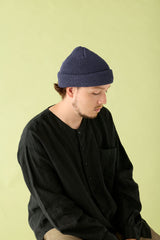 CUFF KNIT CAP / STRAW YARN / INDIGO