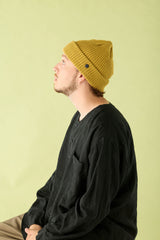 CUFF KNIT CAP / RIB KNIT / MUSTARD