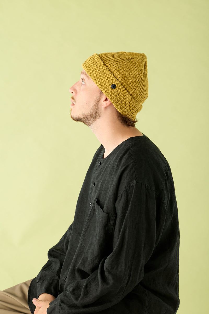 CUFF KNIT CAP / RIB KNIT / MUSTARD