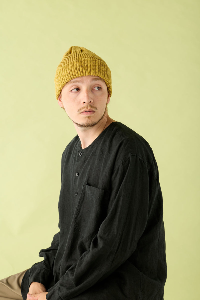 CUFF KNIT CAP / RIB KNIT / MUSTARD