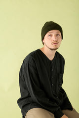 CUFF KNIT CAP / RIB KNIT / OLIVE