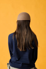 FELT CAP / BLOCKED WOOL / BEIGE