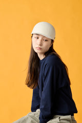 FELT CAP / BLOCKED WOOL / WHITE