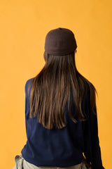 BASQUE CAP / FULLED WOOL / BROWN