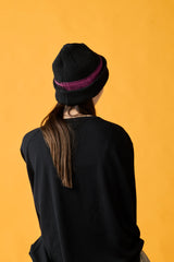 CUFF KNIT CAP / SHADOW LINE / PINK＆BK