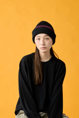 CUFF KNIT CAP / SHADOW LINE / PINK＆BK