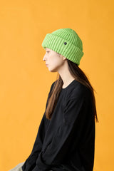 CUFF KNIT CAP / AMULET / LIME