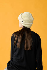 CUFF KNIT CAP / AMULET / CREAM
