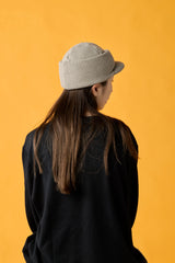 KNIT CAP / BRIMMED BEANIE / GRAYBEIGE