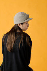KNIT CAP / BRIMMED BEANIE / GRAYBEIGE