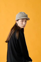 KNIT CAP / BRIMMED BEANIE / GRAYBEIGE