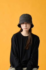 SWICHED BUCKET HAT / FADE DENIM / BLACK