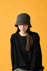SWICHED BUCKET HAT / FADE DENIM / BLACK