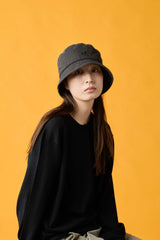 SWICHED BUCKET HAT / FADE DENIM / BLACK