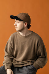 DEEP 6 PANEL CAP / CW HBT / BROWN＆BK