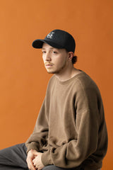 DEEP 6 PANEL CAP / HEATHER TWILL / BLACK