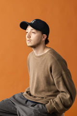 DEEP 6 PANEL CAP / HEATHER TWILL / BLACK