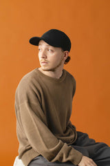 DEEP 6 PANEL CAP / HIGH-TWIST / BLACK