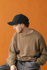 DEEP 6 PANEL CAP / HIGH-TWIST / BLACK