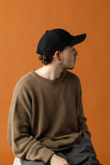 DEEP 6 PANEL CAP / DOUBLE PEACH / BLACK