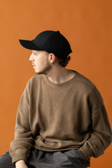 DEEP 6 PANEL CAP / DOUBLE PEACH / BLACK