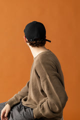 DEEP 6 PANEL CAP / DOUBLE PEACH / BLACK
