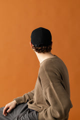 6 PANEL CAP / MONOGRAM LOGO / BLACK