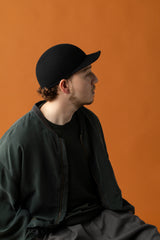 FELT CAP / BLOCKED WOOL / BLACK