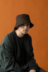 BUCKET HAT / SYNTHETIC SUEDE / BROWN