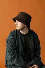 BUCKET HAT / SYNTHETIC SUEDE / BROWN