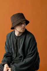 BUCKET HAT / SYNTHETIC SUEDE / BROWN