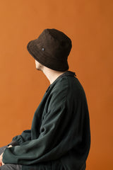 BUCKET HAT / SYNTHETIC SUEDE / BROWN
