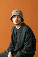 SWICHED BUCKET HAT / FADE DENIM / BEIGE
