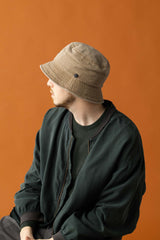 SWICHED BUCKET HAT / FADE DENIM / BEIGE