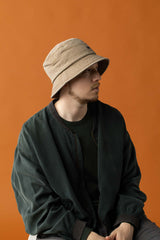 SWICHED BUCKET HAT / FADE DENIM / BEIGE