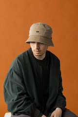 SWICHED BUCKET HAT / FADE DENIM / BEIGE