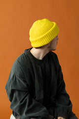 CUFF KNIT CAP / AMULET / LEMON