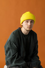 CUFF KNIT CAP / AMULET / LEMON