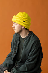 CUFF KNIT CAP / AMULET / LEMON
